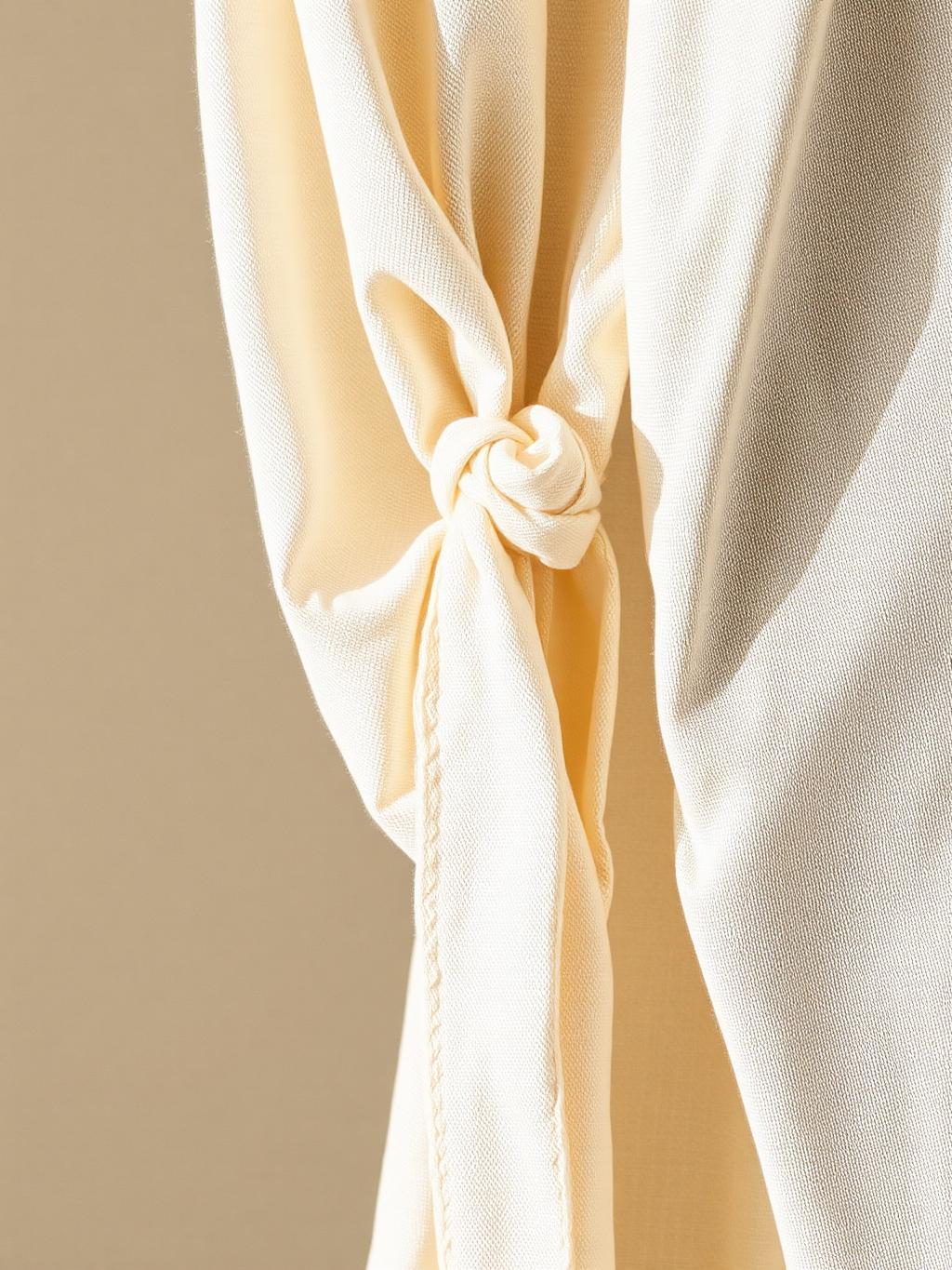 Close-up of the tie detail and fabric weave