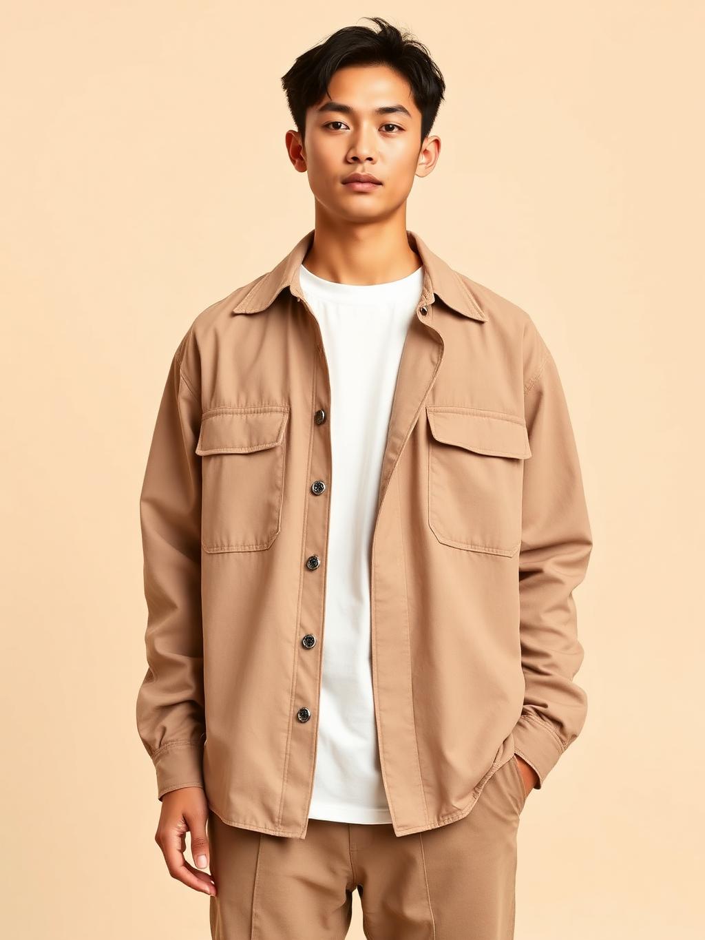 Everyday Overshirt in Taupe — Casual